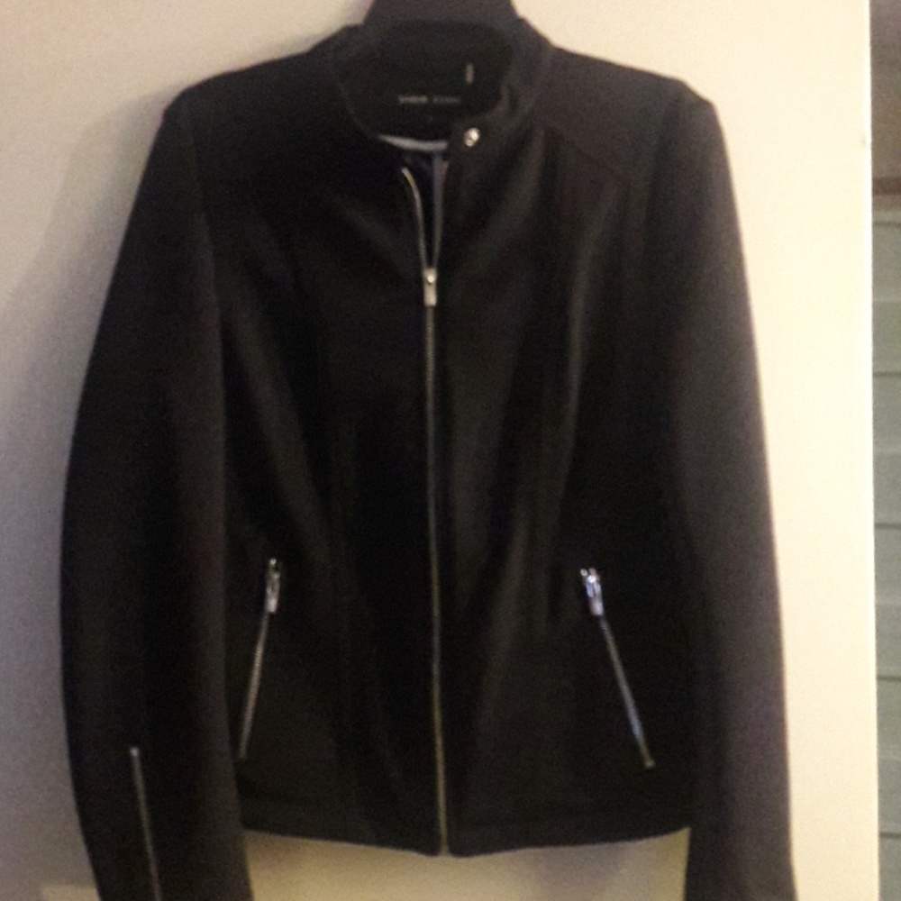 Black blazer with snap collar